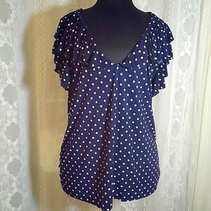 American Living Polka Women's Top Blouse Size XL